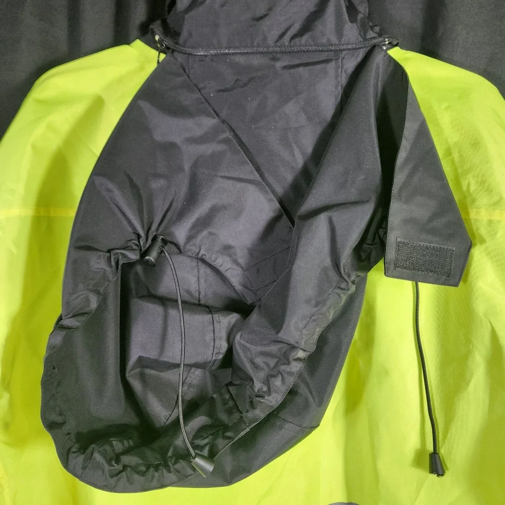 High Visibility Reflective Work Safety Jacket Reversible Men Rain Gear Hooded